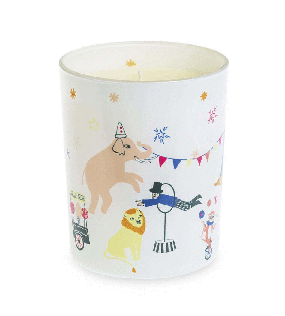 Nouvelle bougie parfumée illustrée : Le Cirque !
