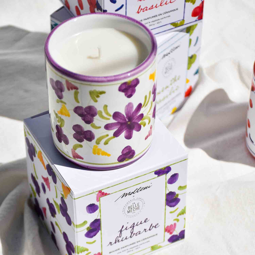 Bougie parfumée Figue Rhubarbe - La Belle Mèche x Molleni - La Belle Mèche